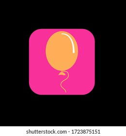 Balloon vector illustration icon. Balloon icon in two-dimensional shape. The concept of party by using a balloon icon.