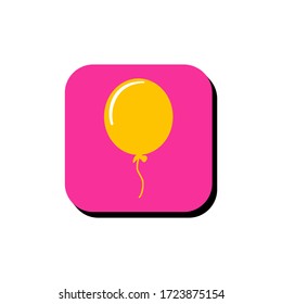 Icono de ilustración vectorial de globo. Icono de globo en forma bidimensional. El concepto de fiesta usando un icono de globo.