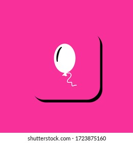 Balloon vector illustration icon. Balloon icon in two-dimensional shape. The concept of party by using a balloon icon.