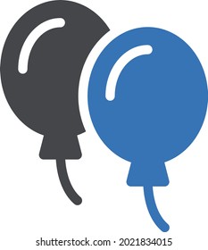 balloon vector illustration isolated on a transparent background . glyph vector icons for concept or web graphics.