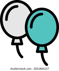 balloon vector illustration isolated on a transparent background . colour vector icons for concept or web graphics.