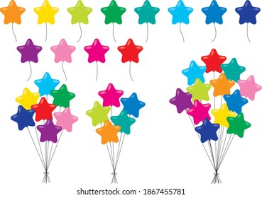 Colección de material de ilustración de vector de globo