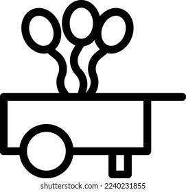 balloon Vector illustration on a transparent background. Premium quality symmbols. Thin line vector icons for concept and graphic design.
