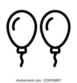 Balloon Vector Line Icon Design