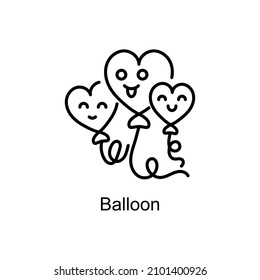 Balloon Vector line icons for your digital or print projects.
