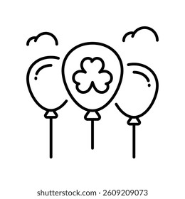 balloon vector outline icon. EPS 10 file