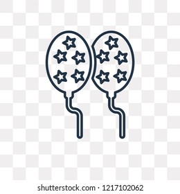 Balloon vector outline icon isolated on transparent background, high quality linear Balloon transparency concept can be used web and mobile