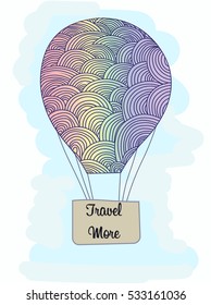 Balloon vintage pattern travel