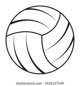 balloon volleyball sport isolated icon