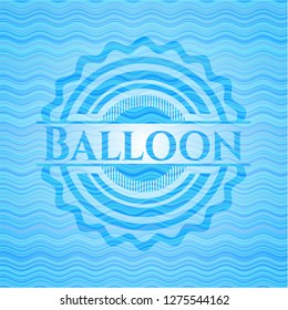 Balloon water wave concept style emblem.