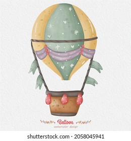 balloon watercolor illustration 