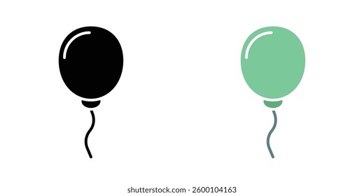 Balloon web vector icons set