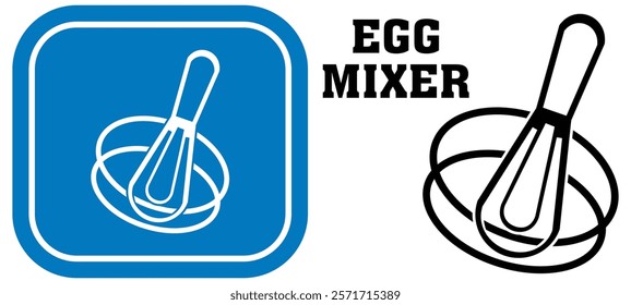 Balloon whisk for mixing flat vector icon isolated on white background. Balloon whisk for whisking flat vector icon for cooking isolated on white background