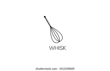 Balloon whisk for mixing and whisking flat vector icon for cooking apps and websites