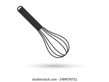 Balloon whisk for mixing and whisking flat vector icon for cooking apps and websites