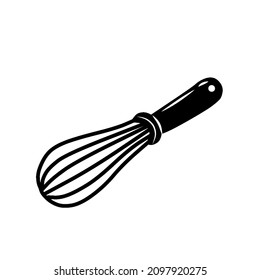 Balloon whisk for mixing and whisking flat vector icon for cooking apps and websites, isolated on white.