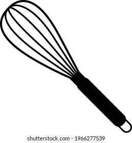 balloon whisk for mixing and whisking icon on white background. flat style. mixing and whisking cooking equipment symbol. balloon whisk sign.