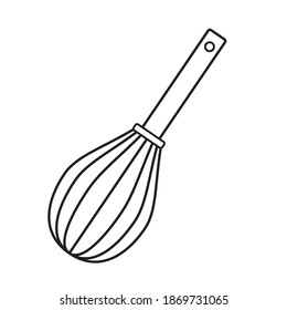 Balloon whisk for mixing and whisking vector icon. eps10 