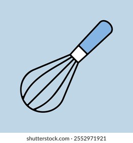 Balloon whisk for mixing and whisking vector icon. Kitchen appliance. Graph symbol for cooking web site design, logo, app, UI