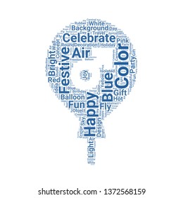 balloon word cloud. tag cloud about balloon