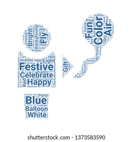 balloon word cloud. tag cloud about balloon
