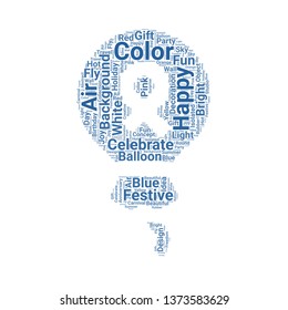 balloon word cloud. tag cloud about balloon