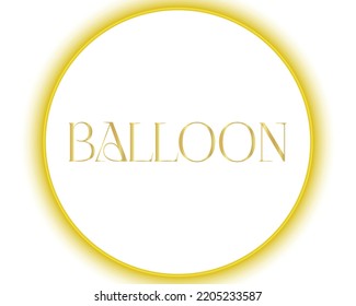 balloon word, design and sign 