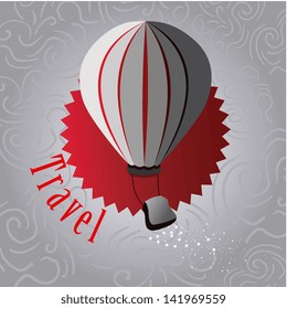 ballooning design over vintage background vector illustration