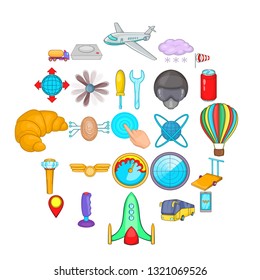 Balloonist icons set. Cartoon set of 25 balloonist icons for web isolated on white background