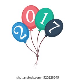 Balloons with 2017 writing on them