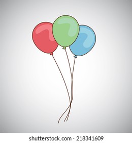 balloons air graphic design , vector illustration