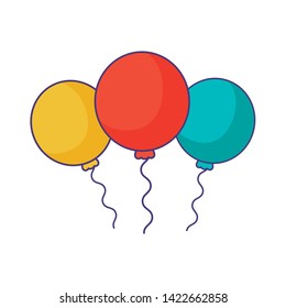 balloons air helium isolated icon