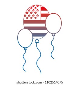 balloons air helium with USA flag