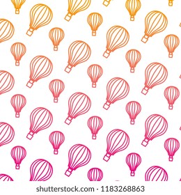 balloons air hot flying pattern background