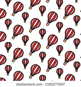 balloons air hot flying pattern background