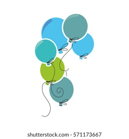 balloons air party card