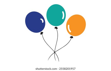 balloons art vector illustration  Balloon Party Icon Celebration Happy Birthday