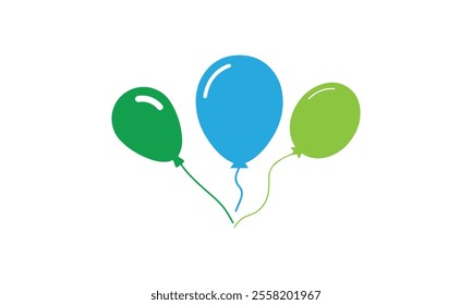 balloons art vector illustration  Balloon Party Icon Celebration Happy Birthday