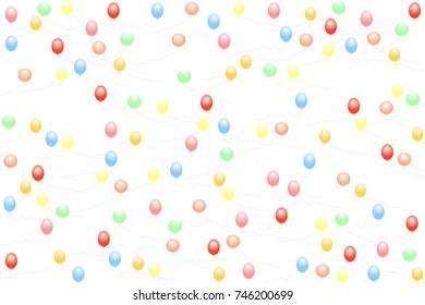 Balloons background. Design for cards, wrapping paper, fabric