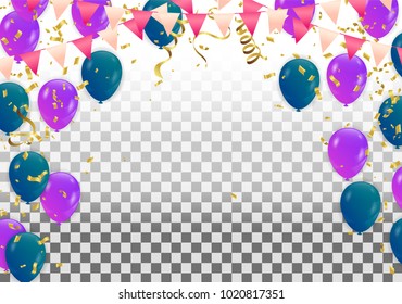 Balloons background. Vector illustration