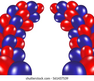 Balloons background vector illustration on a white background