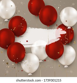 Balloons background.Celebration design for social networks, promotional sales. Vector.