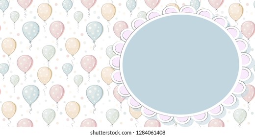 balloons. Backing. Seamless pattern. Vector illustration.