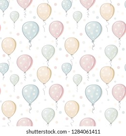 balloons. Backing. Seamless pattern. Vector illustration.