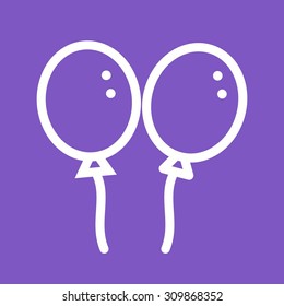 Balloons, balloon, color icon vector image.Can also be used for toy and games. Suitable for mobile apps, web apps and print media.