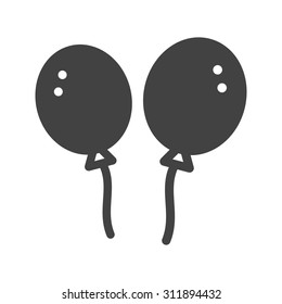 Balloons, balloon, color icon vector image.Can also be used for toy and games. Suitable for mobile apps, web apps and print media.