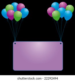 balloons and banner