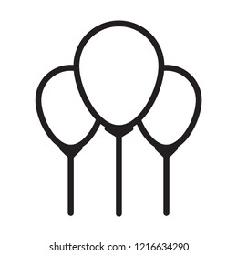 Balloons black friday vector icon
