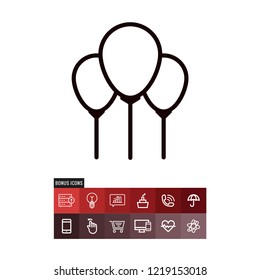 Balloons black friday vector icon