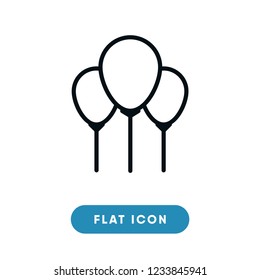 Balloons black friday vector icon